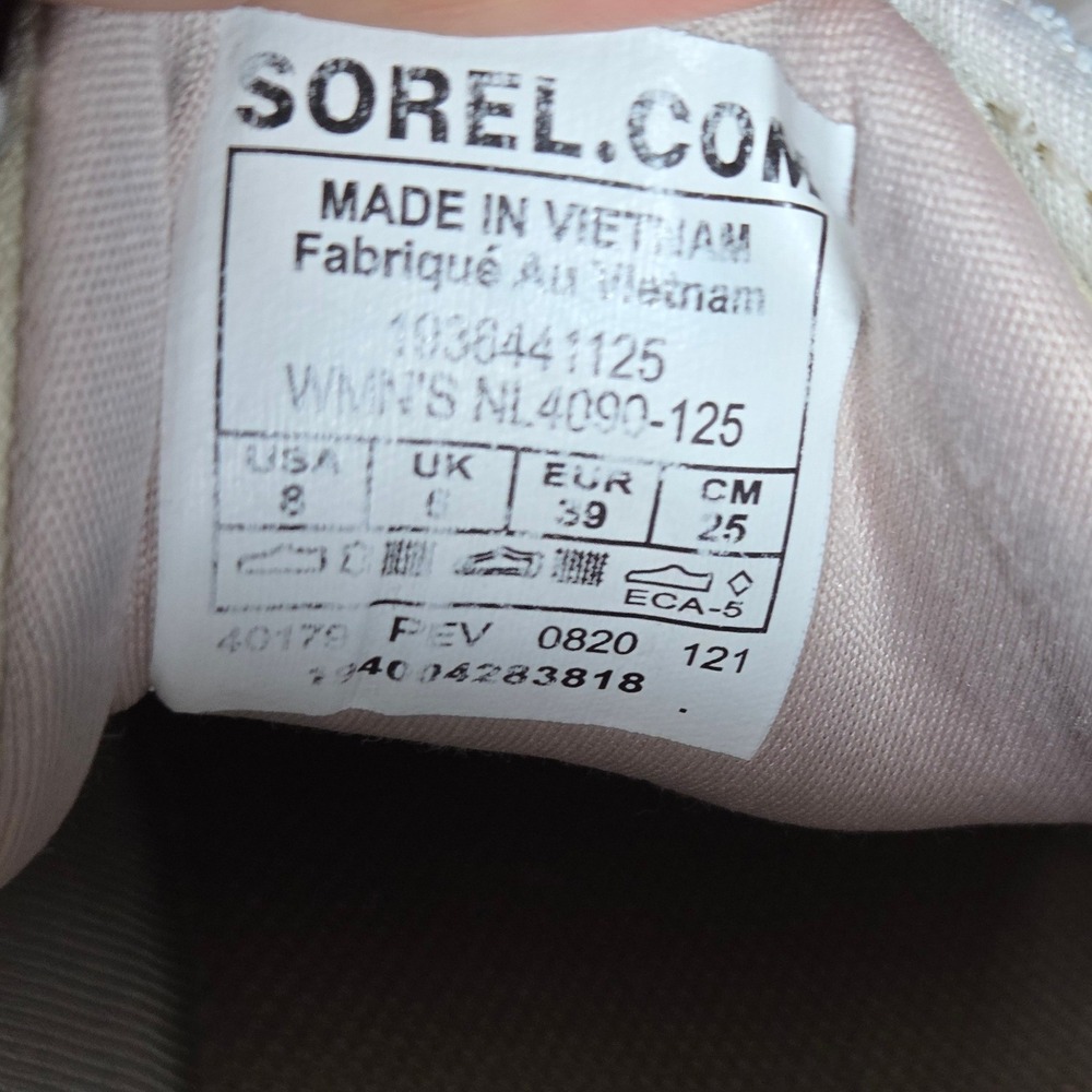 SOREL Womens Size 8 EU 39 White Cream Sneakers Low Top Casual Shoes AL4000 - Picture 9 of 10